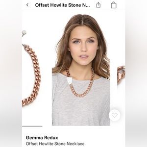 Gemma redux offset stone necklace